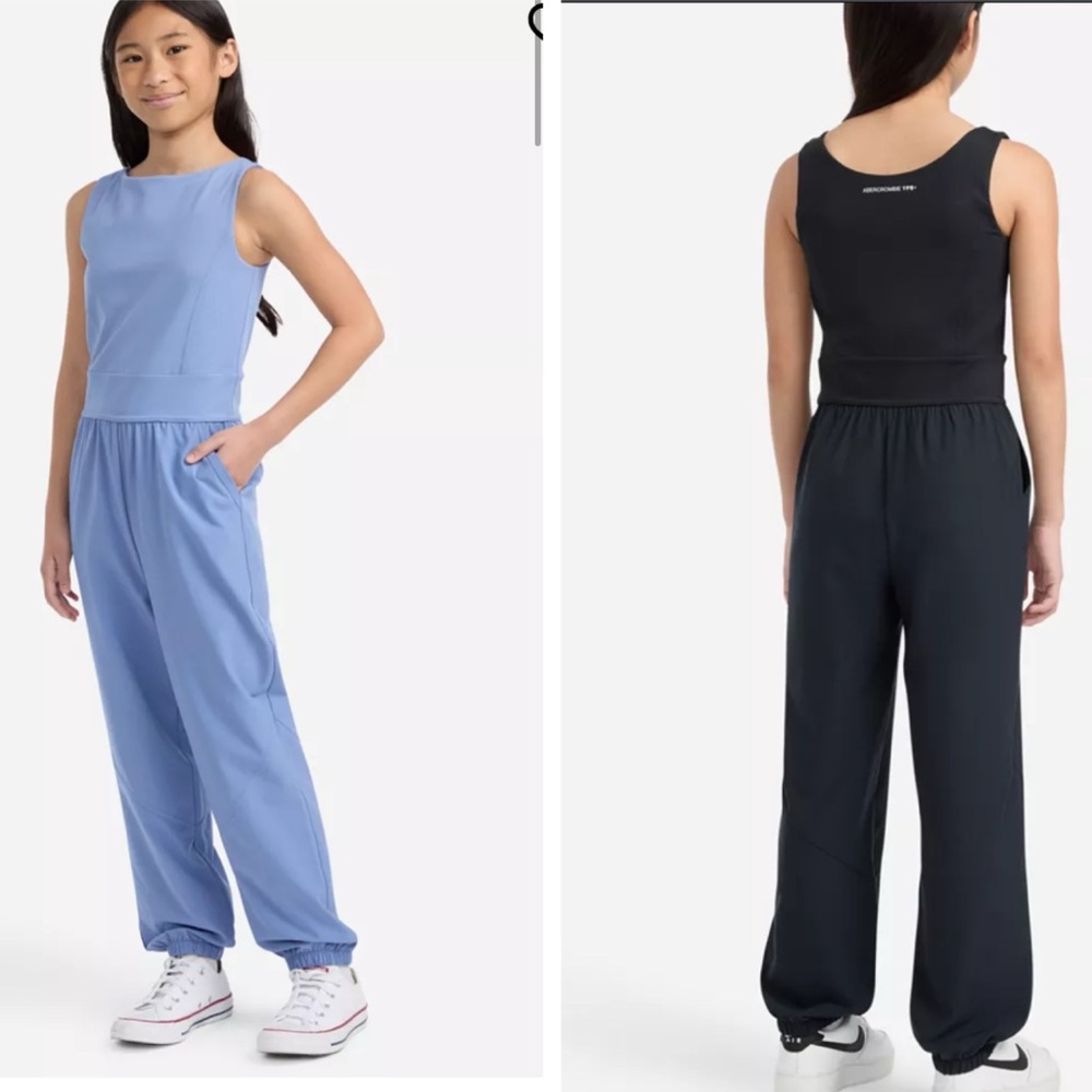 BUNDLE Abercrombie Girls YPB neoknit  Sleevless (1 Black and 1 Light Blue)